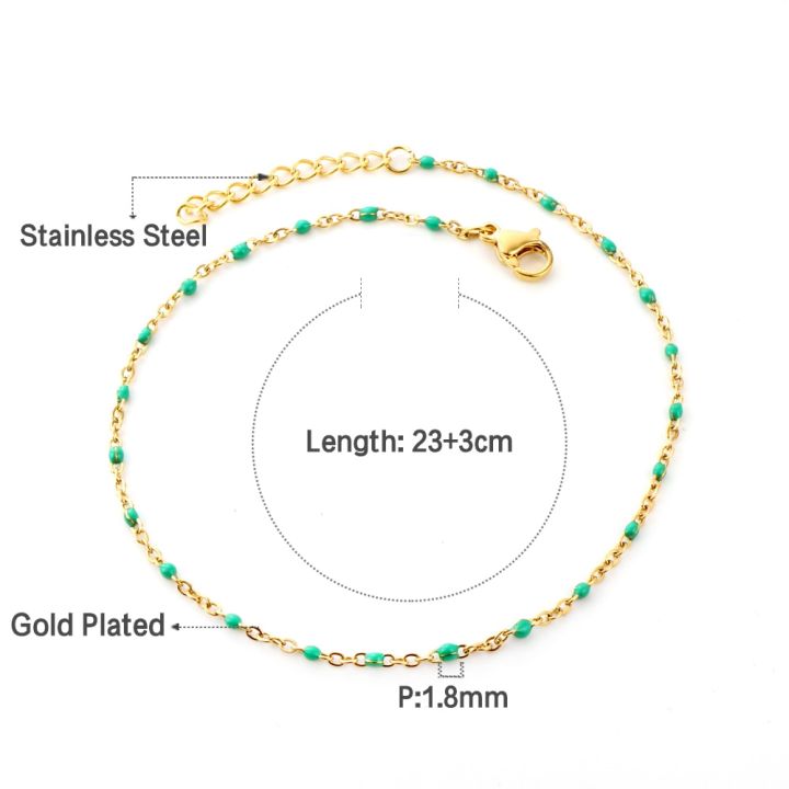 LUXUSTEEL%20Bohemian%20Green%20Blue%20Yellow%20Beads%20Chain%20Anklets%20Stainless%20Steel%20Summer%20Ankle%20Bracelet%20Body%20Jewelry%20Gifts%20For%20Women%20Girl%20-%20Image%202