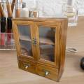 Retro Storage Cabinet Wood Desktop Container for Living Room Bedroom Dresser. 
