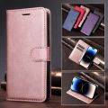 Pure Color Wallet Flip Leather Case For OPPO Reno 3 4 5 6 7 8 9 Pro 4G 5G 8T Plus Phone Book Cover Reno4 Reno5 Reno6 Reno7 Z F. 
