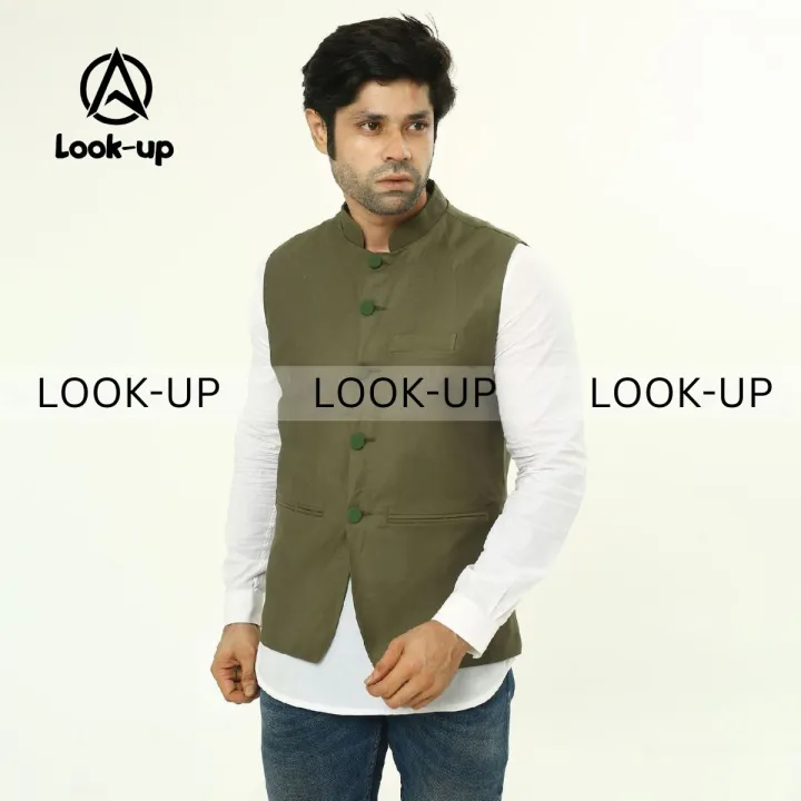Olive%20Sleeveless%20Coat%20&%20Koti%20for%20Men%20-%20Image%204