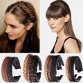 Fried Dough Twist Braid Wig Hair Bands Korean Version Simple Versatile Toothed Non-slip Fishbone Hair Hoops Girls Fashion Hair Ornament.