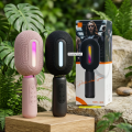 KMC-300 Bluetooth, AUX, SD Card Supported Colorful Lighting Multi-Functional Wireless Speaker & Voice Changing Karaoke Mic.