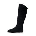 Women's Ladies Fashion Casual Beautiful Knotted Knee-high Long Boots Flat Shoes Women's Korean Style Fashion Platform Martin Boots Ankle Lace  Boots Black. 