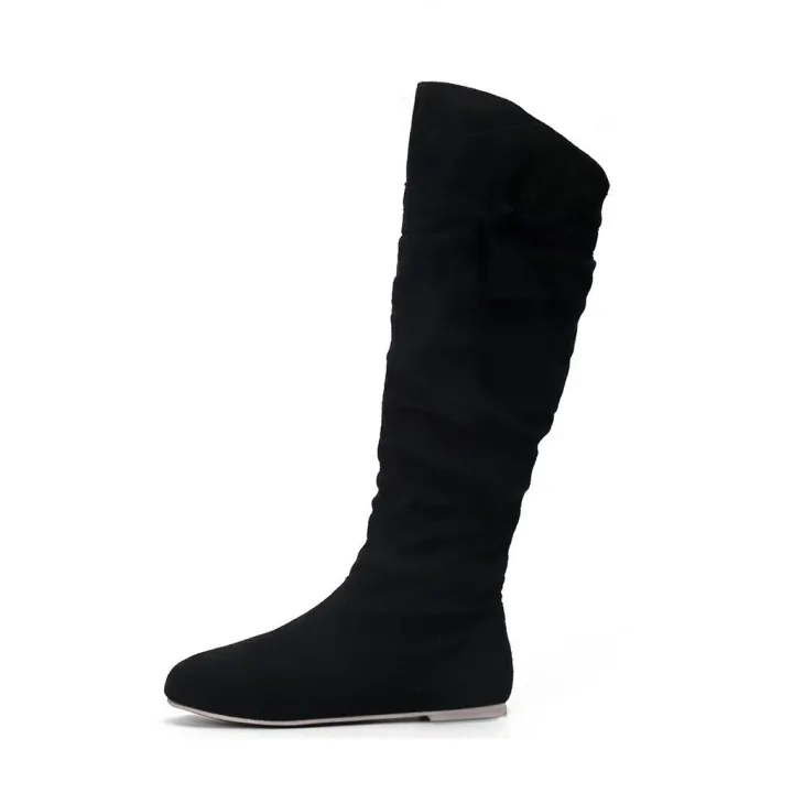 Women's%20Ladies%20Fashion%20Casual%20Beautiful%20Knotted%20Knee-high%20Long%20Boots%20Flat%20Shoes%20Women's%20Korean%20Style%20Fashion%20Platform%20Martin%20Boots%20Ankle%20Lace%20%20Boots%20Black%20-%20Image%209