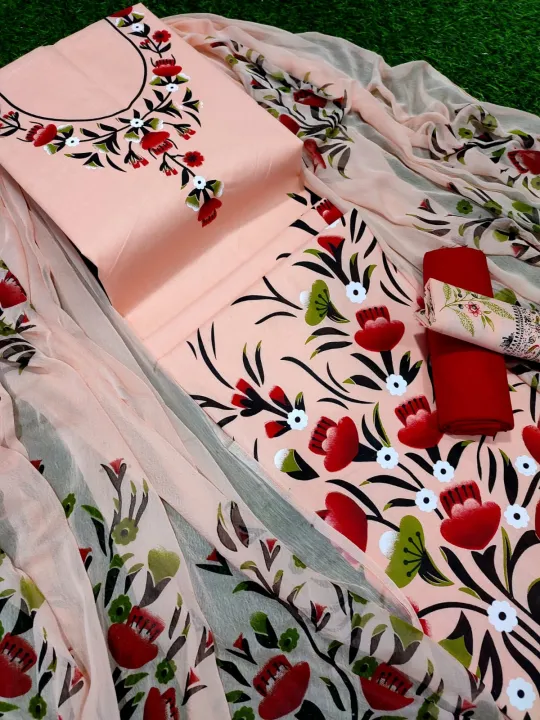 Unstitched%20High%20Quality%20Cotton%20Fabric%20For%20Women%20Exclusive,%20Fashionable,%20Stylish%20And%20Comfortable,%20High%20Quality%20Printed%20Three%20Piece%20-%20Dress%20For%20Girls%20-%20Dress%20For%20Girls%20-%203%20Pice%20Dress%20-%20Three%20Piece%20-%20Image%202