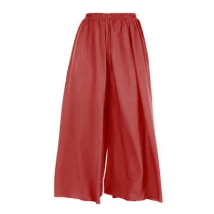 Plain Palazzo For Women China Linen Fabric - 1 Piece