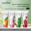 SADOER Vitamin C Facial Cleanser Rose Aloe Vera Face Wash Natural Moisturizing Deep Cleaning Skins For Women Skin Care Sensitive Skins- 100GM.