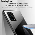 Casinglee For Realme GT case Glass silicon Full Protection Tempered Glass Back cover for Realme GT Phone cases For girls and Boys.