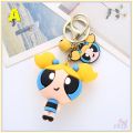 ✪ The Powerpuff Girls - Blossom / Bubbles / Buttercup / Blisstina Keychains ✪ 1Pc Cartoon Characters Silicone Bell KeyRing Pendant Bag Accessories Gifts. 