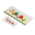 Worm Caterpillar Pattern Clip Beads Toy Wooden Educational Safe Edges Color Classification Color Recognition Interactive Clip. 