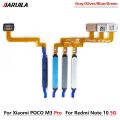New For Xiaomi Poco M3 Pro / Redmi Note 10 5G Home Button FingerPrint Touch ID Sensor Flex Cable Replacement Parts.