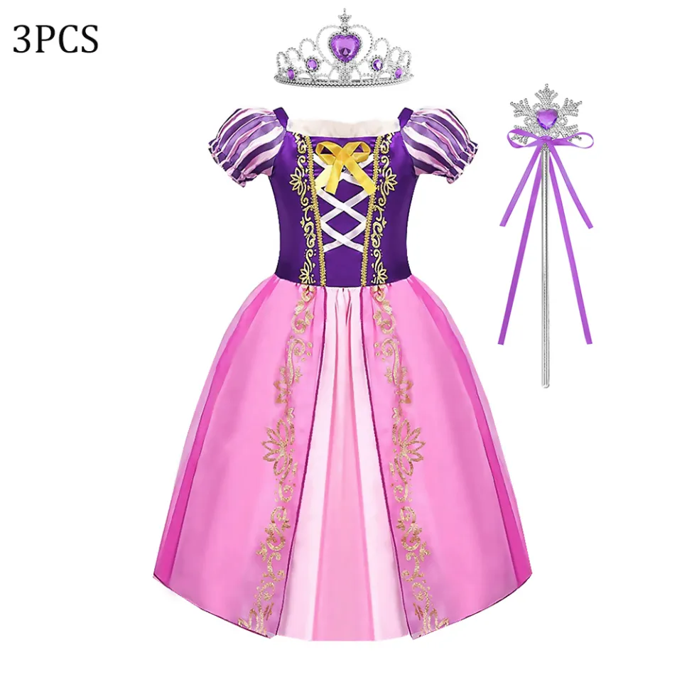 Outfit Set Halloween Cosplay Disney Princess Dress Rapunzel Costume Kids  Girls 2024 Cosplay Birthday Party Dress Dresses Kids Costumes | Daraz.com.bd