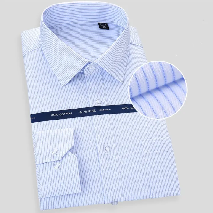 High%20Quality%20Non-ironing%20Men%20Dress%20Long%20Sleeve%20Shirt%202022%20New%20Solid%20Male%20Plus%20Size%20Regular%20Fit%20Stripe%20Business%20Shirt%20White%20Blue%20-%20Image%206
