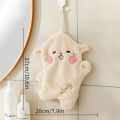 Kawaii Rabbit Shape Hand Towel Hanging Towels Cartoon Animal Absorbent Children's Hand Towels for Bathroom Kitchen Cleaning Rags. 