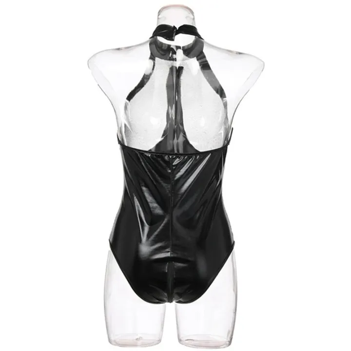 Women%20Bright%20Black%20PVC%20Leather%20Bodysuits%20Choker%20Necklace%20Collar%20Hot%20Punk%20Fashion%20Mesh%20Catsuit%20Short%20Jumpsuits%20-%20Image%206