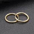 【beauty code store】Otakoo Pair Small Hoop Earrings Silver Stainless Steel Circle Hoop for Women Men Ear Ring Clip Huggie Earrings. 