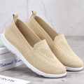 Autumn Women Loafers Flats Comfortable Knitted Cotton Slip-on Luxury Shoes Women's Ballerina Ladies Footwear Elderly Shoes House Foocus. 