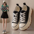 2024 summer new ins korean version of small white shoes female tide student thick-soled breathable canvas shoes casual board shoes BR301. 
