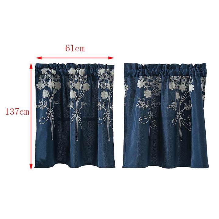 1%20Panel%20Floral%20Blackout%20Half%20Window%20Covering%20Cafe%20Curtains%20Short%20Tier%20Curtains%20Drapes%20for%20Kitchen%20-%20Image%203