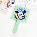 Cartoon original handheld makeup mirror, portable cute handle type high-definition small mirror, portable square make-up students.