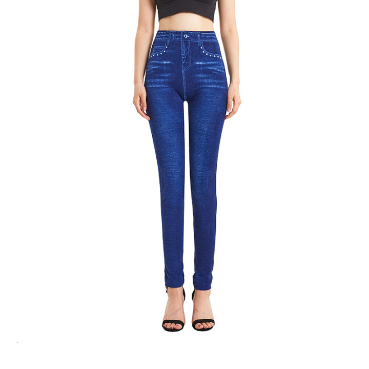 CUHAKCI%20Solid%20Color%20Jeans%20Ladies%20Plus%20Size%20Jeggings%20Soft%20False%20Denim%20Yoga%20Long%20Pants%20Women%20Stretchy%20Trouser%20Dropship%20S-3XL%20-%20Image%207