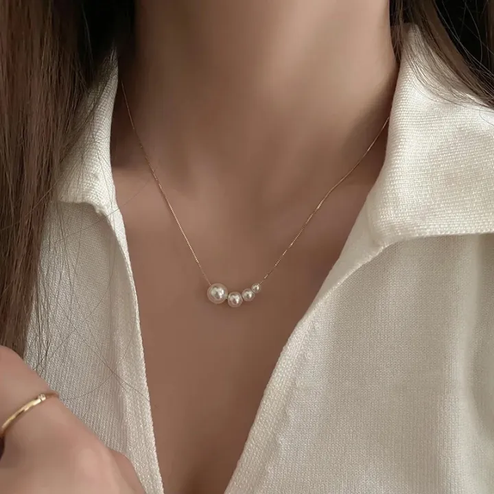 2023%20New%20Fashion%20Four%20Pearl%20Choker%20Necklaces%20Girl%20Summer%20Luxury%20Baroque%20Pearl%20Pendant%20Clavicle%20Chain%20For%20Women%20Jewelry%20Gifts%20-%20Image%202