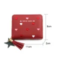 Korean Style Fashion Ladies Women Short Wallet Small Cute Girl PU Leather Coin Purse with Zipper Mini Handbags Purse Card Holder Wallet for Women Ladies. 