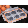 Portable Camping Shockproof and Leakproof 6 Eggs Carrier Container Case Eggs Carrier Holder Egg Storage Box Case - Transparent.
