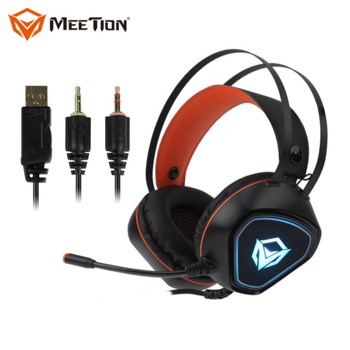 Gaming Headset USB Wired Backlit With 3-Dimensional Surround Sound with Mic - MT-HP020