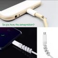 4pcs Spiral Data Cable Protective Cover Suction Cup Is Suitable for The Charging Cable 0.03 mm / 4pcs Charger Cord Saver Cable Protector. 