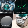 POEDAGAR 930 Men's New Luxury Luminous Date Week Stainless Steel Quartz Watch For Men. 
