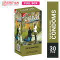 Coral Super Ultra Thin Lubricated Natural Latex Condom - Full Box - 3x10=30pcs. 