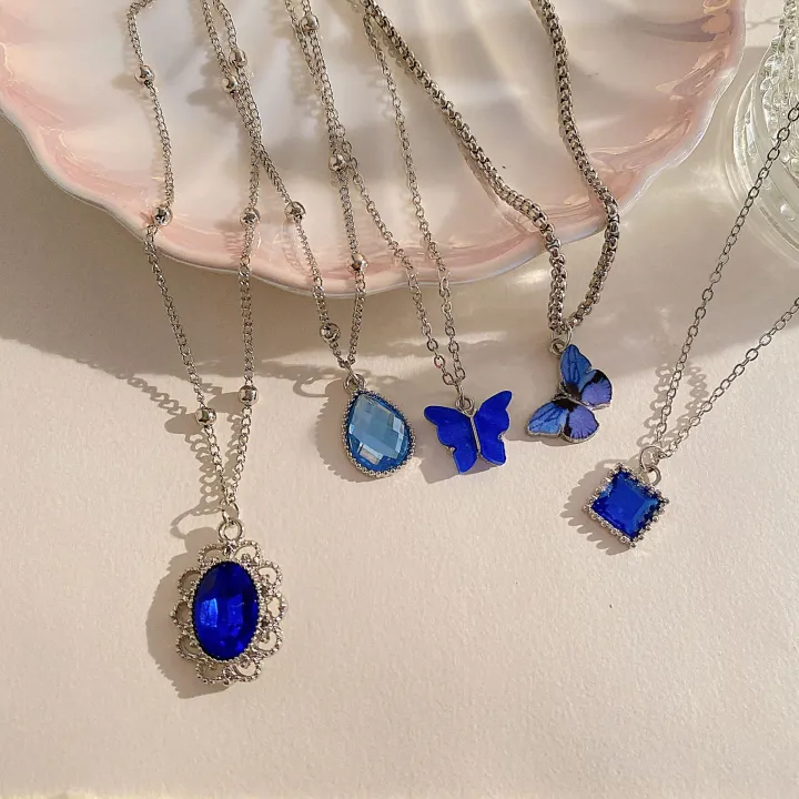5Pcs%20Crystal%20Butterfly%20Heart%20Shape%20Chokers%20&%20Water%20Drop%20Pendant%20Necklaces%20Set%20for%20Women%20and%20Girls%20-%20Trendy%20Geometric%20Jewelry%20-%20Image%204