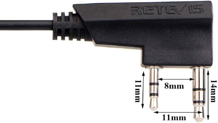 Retevis%202%20Pin%20to%203.5mm%20Earpiece%20Adapter%20Cable%20for%20Baofeng%20BF-888S%20Arcshell%20AR-5%20BTECH%20H-777%20RT21%20RT22%20RT27%20RT7%20H-777S%20RT28%20RT68%20RT19%20RT18%20,%202%20Way%20Radio%20Headset%20Adapter%20-%20Image%203