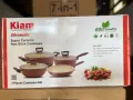 Kiam 7 Piece Ceramic Coating Granite Non Stick Cookware Set (Induction Bottom).