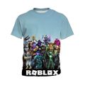 *3-13 Years Old *110-160* Roblox Boys T-shirt Kids Game 3D T-shirt Clothes Cartoon Unisex Boys Girls Short Sleeve Round Neck Summer Shirt. 