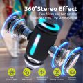 Portable Bluetooth speaker, IP68 waterproof, wireless, RGB light, MIC, TWS pairing, Bluetooth 5.3, FM radio, 15W, outdoor.