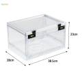 Lock Box Durable Transparent Box with Password Lock for Cabinet Office Home.