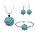 【Must-Have Gadgets】 Van Gogh Painting Jewelry Sets The Starry Night Dome Earrings Necklace Bracelets For Women Vintage Jewellery. 