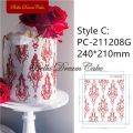 Butterfly/Flower/Relief Design Cake Stencil PET Chocolate Cake Side Template DIY Royal Cream Mould Cake Decorating Tool Bakeware.