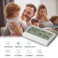 Electronic Digital Hygrometer Humidity Meters Gauge with Time Date LCD Display Clock.