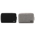2PCS Storage Bag Multifunctional Storage Bag for Laptop Adapter Bank Data Cable Charger, Black & Gray. 