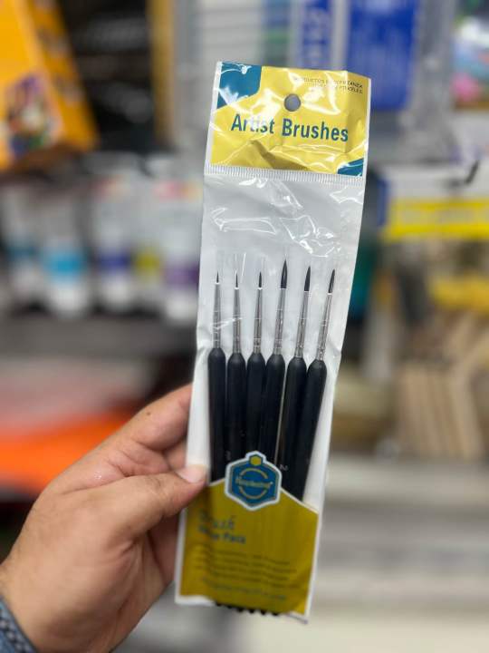 Keep Smiling 6 pcs Set Liner Brush Fine Detailing Paint Brush for Painting