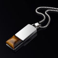 Men Pendants for Men Tungsten Carbide Necklaces with Stones, Three Colors,. 