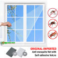 Window Mosquito Net with Self-Adhesive Velcro Tape Bug Fly Protector Screen. 
