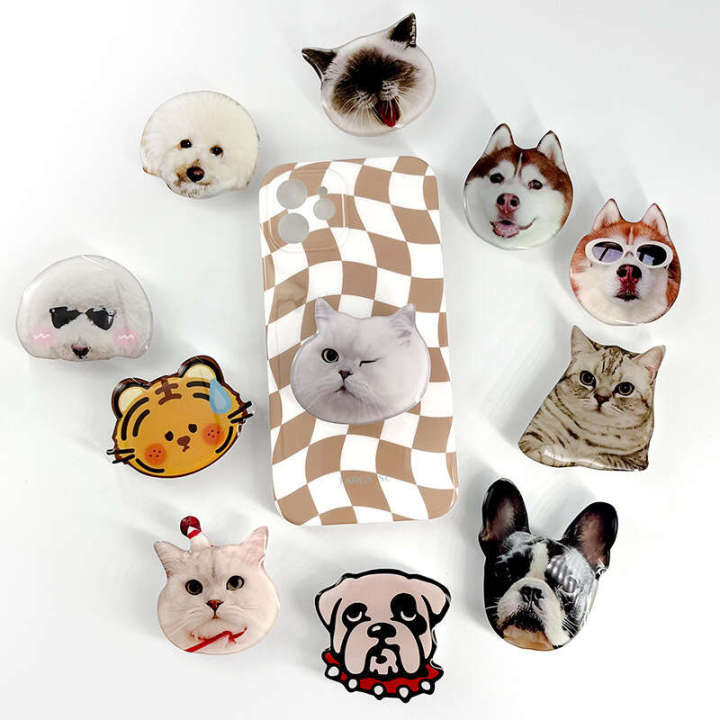 Print 】 Shaped adhesive drop acrylic phone airbag holder pet desktop ...