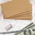 50 Pack Large Cash Envelopes 4 x 8.5 inch, Money Envelopes for Cash, Cash Envelopes For Savings plan,Cash Envelopes for Budgeting,50 envelopes money saving challenge(Brown).