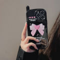 Cute Bow Cover Black Case for iPhone 15/15pro/15plus/15promax/14promax/14pro/14plus/14/13 Pro Max / 12 Pro / 11 Pro Max / 11. 