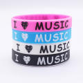 Adjustable Silicone wristband Trendy Silicone Ink filled Rubber bracelet Rubber Music wristband for Rock music fans Music. 