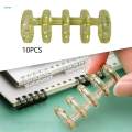 10Pcs 5 Rings Loose Leaf Binder Rings Binding Rings for Photo Notebook Cards.